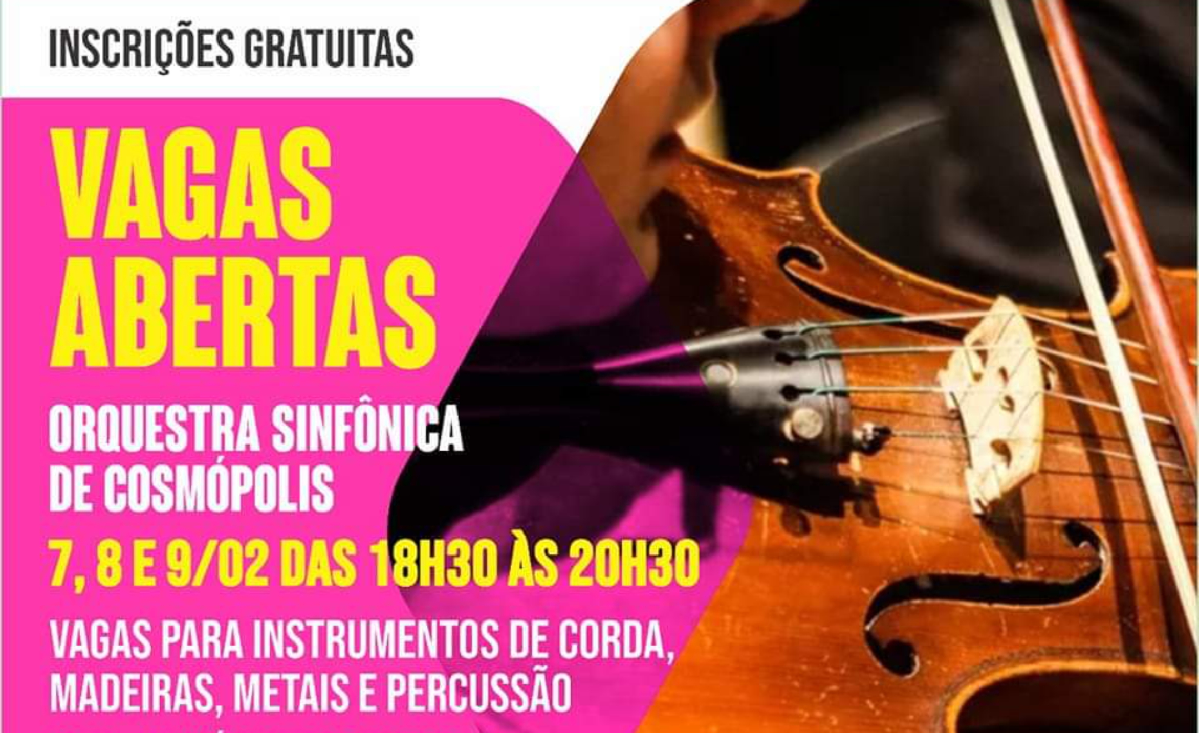 Projeto Villa-Musical INAUGURA ORQUESTRA SINFÔNICA NA CIDADE de Cosmópolis